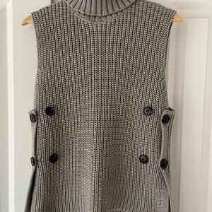 Zara Turtleneck Sweater Vest, Size Large